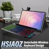 HSIAOZ Backlit Keyboard Case for Samsung Galaxy Tab S11 11 Inch 2025 (SM-X736B/ SM-X730) with Screen Protector & Mouse, Rainbow Backlight Detachable Wireless Keyboard with PU Leather Folio Case view 3
