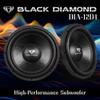 BLACK DIAMOND DIA-12D4 12" Dual 4+4 Ohm Car Subwoofer 250W RMS / 500W Max, Dual Voice Coils, Non-Pressed Paper Cone, Foam Surround, Deep Bass view 2