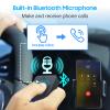 JIMTAB Bluetooth Transmitter Receiver Adapter 5.1 Portable HiFi Wireless Audio AUX Adapter Built-in Microphone NFC for Projector Car TV Speaker Phone Bluetooth Headphone (Space Black) view 2