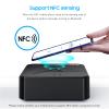 JIMTAB Bluetooth Transmitter Receiver Adapter 5.1 Portable HiFi Wireless Audio AUX Adapter Built-in Microphone NFC for Projector Car TV Speaker Phone Bluetooth Headphone (Space Black) view 3
