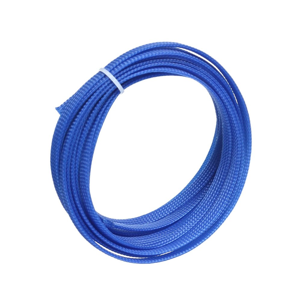 Aicosineg 16.4ft PET Flexible Braided Cable Sleeve 0.33inch Width Wire Loom Sleeving and Organizer Flexible Wire Mesh Sleeve Wrap Protector for TV Audio PC Cords from Pets Chewing Blue