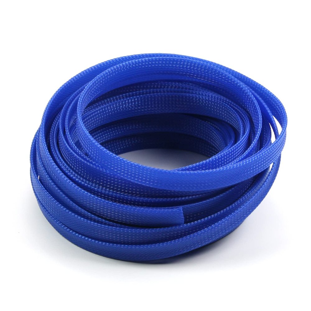 Aicosineg Cable Sleeve Braided Sleeving PET Wire Loom Tubing Cable 32.81ft-4/9inches Wrap Protector for HiFi Audio and Video Headphone Cable Protect Wires from Chewing of Pets Blue
