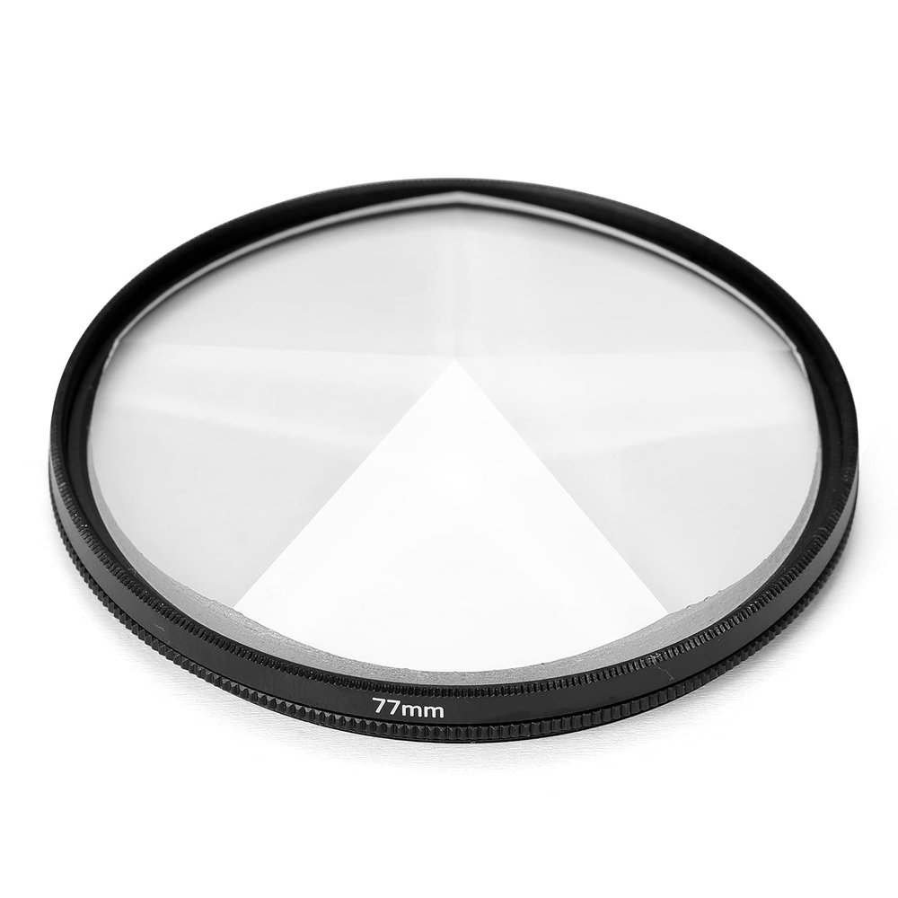 Andoer Kaleidoscope Glass Prism, 77mm Kaleidoscope Prism Camera Glass Filter Variable Number of Subjects SLR Photography Accessories (Pentaprism)
