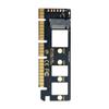 Cablecc NGFF M-Key NVME M.2 SSD to PCI-E Express 3.0 16x X4 Adapter Without Bracket Black view 4