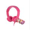 BuddyPhones Explore Plus | Foldable Kids Wired Headphones, Built-in Audio Sharing Cable with in-Line Mic - SafeAudio Volume-Limiting for Kindle, iPad, iPhone, or Android (Rose Pink) view 1
