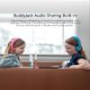 BuddyPhones Explore Plus | Foldable Kids Wired Headphones, Built-in Audio Sharing Cable with in-Line Mic - SafeAudio Volume-Limiting for Kindle, iPad, iPhone, or Android (Rose Pink) view 2