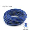 Aicosineg 32.81ft PET Flexible Braided Cable Sleeve 0.25inch Width Wire Loom Sleeving and Organizer Flexible Wire Mesh Sleeve Wrap Protector for TV Audio PC Cords from Pets Chewing Blue and Gold view 3