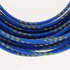 Aicosineg 32.81ft PET Flexible Braided Cable Sleeve 0.25inch Width Wire Loom Sleeving and Organizer Flexible Wire Mesh Sleeve Wrap Protector for TV Audio PC Cords from Pets Chewing Blue and Gold view 4