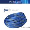 Aicosineg Cable Sleeve Braided Sleeving PET Wire Loom Tubing Cable 32.81ft-2/5inch Wrap Protector for HiFi Audio and Video Headphone Cable Protect Wires from Chewing of Pets Blue and Gold view 2
