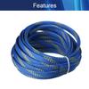 Aicosineg Cable Sleeve Braided Sleeving PET Wire Loom Tubing Cable 32.81ft-2/5inch Wrap Protector for HiFi Audio and Video Headphone Cable Protect Wires from Chewing of Pets Blue and Gold view 3