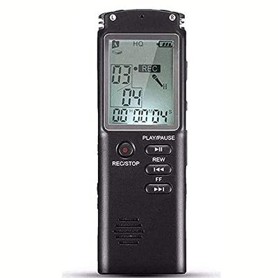 XIXIDIAN Digital Voice Recorder, High-Definition Long-Distance Noise Reduction Mini Student Business Meeting Recorder, with Built-in Mic 16GB
