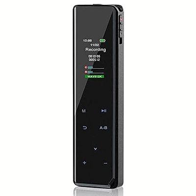 XIXIDIAN Digital Voice Recorder, Touch Button Metal Color Screen One-key Recording Voice Control High-definition Noise Reduction,Password Protection,A-B repeat play function,Record Lectures, Meetings,