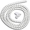 YUNSI 1M 25mm New Spiral Wrap Sleeving Band Tube Cable Protector Cable Zip Tube Flexible Spiral Wrapping Band with Clamp Covered Wire (Color : White, Size : 8mmX1M) view 4