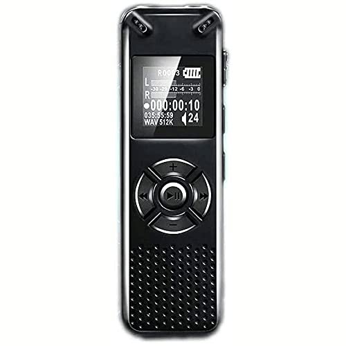 XIXIDIAN Digital Voice Recorder,High-Definition Intelligent Noise Reduction,with Dual Microphones,Rechargeable,Support Voice Activated Recording for Lectures/Meetings/Class, 8GB