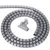 YUNSI 1M 25mm New Spiral Wrap Sleeving Band Tube Cable Protector Cable Zip Tube Flexible Spiral Wrapping Band with Clamp Covered Wire (Color : Grey, Size : 25mmX1M) view 1