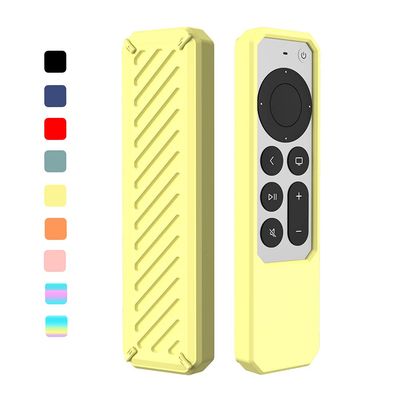 2021 Remote Case for Apple Siri Remote (2nd Gen), Protective Anti-Slip Durable Silicon Shockproof Rubber Cover for Apple 4K HD TV Siri Remote (2nd Generation) (Yellow)