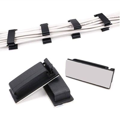 50 Pcs Self Adhesive Wire Organisers Fasteners Cable Management Clip Multipurpose Fixed Wall Desk Surface Holder