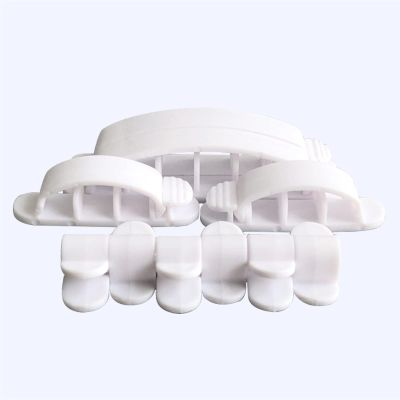 YUNSI Desktop Winder Plastic Wire Management Clip 10 Cable Organizer Cable Holder Cable Winder USB Cable Cable Cover (Color : White)