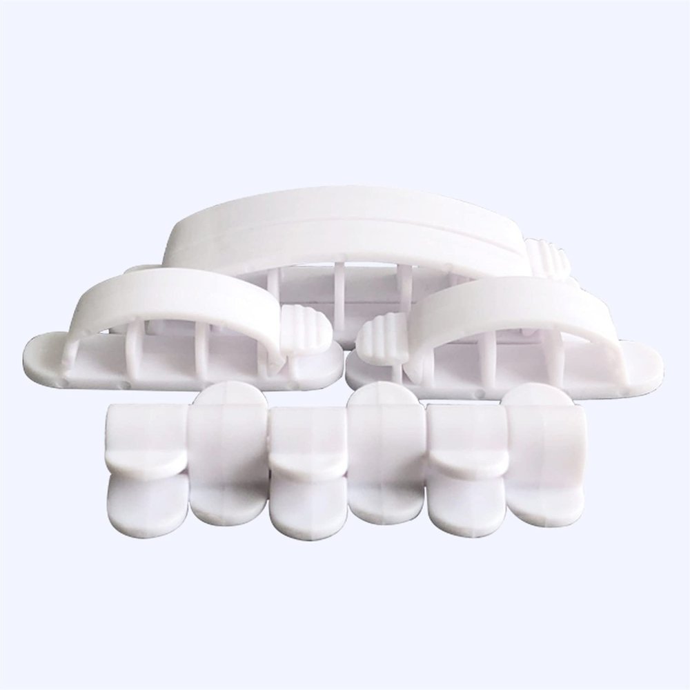 YUNSI Desktop Winder Plastic Wire Management Clip 10 Cable Organizer Cable Holder Cable Winder USB Cable Cable Cover (Color : White)