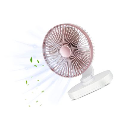 BENHAI Mini Desk USB Fan, Portable Fan 120 Rotation Angle Table Fan 3 Speeds Fan Quiet Fan USB Fan for for Home Bed Office Outdoor Travel Pink