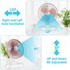 BENHAI Mini Desk USB Fan, Portable Fan 120 Rotation Angle Table Fan 3 Speeds Fan Quiet Fan USB Fan for for Home Bed Office Outdoor Travel Pink view 2