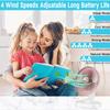 BENHAI Mini Desk USB Fan, Portable Fan 120 Rotation Angle Table Fan 3 Speeds Fan Quiet Fan USB Fan for for Home Bed Office Outdoor Travel Pink view 3