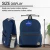 BAZIC PRODUCTS School Backpack 16" Navy Blue, Lightweight School Bag Padded Back & Adjustable Strap for Students, Travel Bag Fit A4 Notebook, 1-Pack view 2