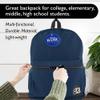 BAZIC PRODUCTS School Backpack 16" Navy Blue, Lightweight School Bag Padded Back & Adjustable Strap for Students, Travel Bag Fit A4 Notebook, 1-Pack view 3