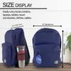 BAZIC PRODUCTS School Backpack 17" Navy Blue, Lightweight School Bag Padded Back & Adjustable Strap for Students, Travel Bag Fit A4 Notebook, 1-Pack view 2