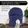 BAZIC PRODUCTS School Backpack 17" Navy Blue, Lightweight School Bag Padded Back & Adjustable Strap for Students, Travel Bag Fit A4 Notebook, 1-Pack view 4