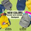 BAZIC Products School Backpack 17" Mustard, Lightweight School Bag Padded Back & Adjustable Strap for Students, Travel Bag Fit A4 Notebook, 1-Pack view 3