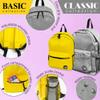 BAZIC Products School Backpack 17" Mustard, Lightweight School Bag Padded Back & Adjustable Strap for Students, Travel Bag Fit A4 Notebook, 1-Pack view 4