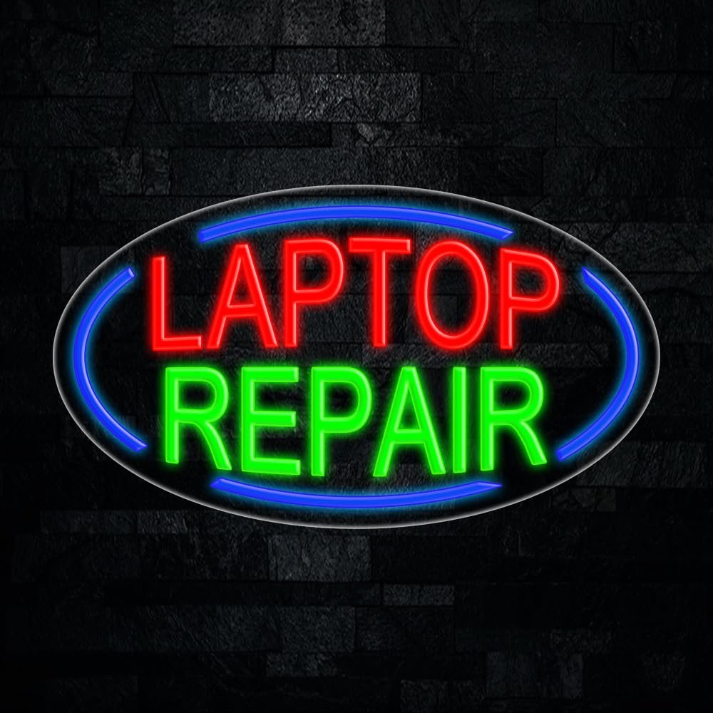 Laptop Repair led neon sign 28"L x 16"H #34236 Custom LED Light for Business Logo, Home, Event, office, Wedding Bright, Energy-Saving Wall Decor