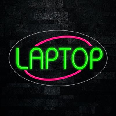 Laptop led neon sign 28"L x 16"H #34235 Custom LED Light for Business Logo, Home, Event, office, Wedding Bright, Energy-Saving Wall Decor