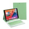 Keyboard case for iPad 10.2 inch, 7th 8th 9th Generation Bluetooth Keyboard Detachable Slim Folio Leather case iPad Air3 Pro10.5 inch case with Pencil Holder Color keycapLight Green view 1