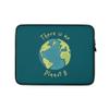 There is no Planet B Lettering Quote Green Text Eco Habits of the Earth Blue Green Laptop Sleeve view 1