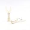 Hifi audio 4PCS Hi-End Solid silver plated Y Spade Plugs Speaker Cable Wire Connector 5mm (Color : 8pcs) view 4