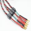 One Pair oxygen-free copper audio speaker cable HI-FI high-end amplifier speaker cable Banana plug cable (Length : 3.5m) view 4