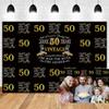 OERJU 12x10ft Happy 50th Birthday Backdrop for The Man The Myth The Legend Birthday Party Background Banner Black Gold Photography Photo Aged 50 Years Fifty Birthday Back Drops Vinyl Studio Props view 1