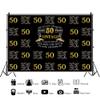 OERJU 12x10ft Happy 50th Birthday Backdrop for The Man The Myth The Legend Birthday Party Background Banner Black Gold Photography Photo Aged 50 Years Fifty Birthday Back Drops Vinyl Studio Props view 2