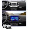 1080P Car Multimedia Player Car MP5 Player with 9'' HD Touchscreen GPS Rear View Camera Support USB AUX Bluetooth FM Radio Carplay DSP, for Jeep Compass 2 2017-2018,Octa core,4G WiFi 2+32 view 2