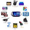 1080P Car Multimedia Player Car MP5 Player with 9'' HD Touchscreen GPS Rear View Camera Support USB AUX Bluetooth FM Radio Carplay DSP, for Jeep Compass 2 2017-2018,Octa core,4G WiFi 2+32 view 3