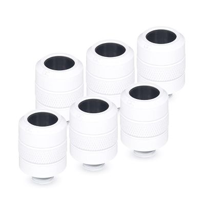 Alphacool Eiszapfen PRO HardTube G1/4" Fitting, 16mm OD, White, 6-Pack