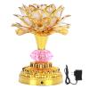 POCREATION LED Buddhist Lamp, 7 Color Changing Temple Light, ABS Buddhist Supplies, LED Flower Lamp, Decoration Lighting, with Power Adapter US 100240V view 1