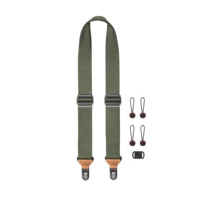 Peak Design Slide Camera Strap, Sage, Configurable as a Sling, Neck or Shoulder Strap, Quick Release and Connection, Smooth and Grippy Side, Camera Straps for Photographers, 200 lb Capacity