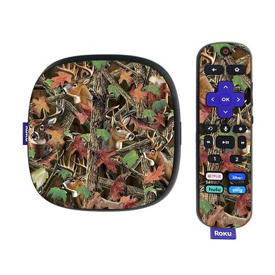 MightySkins Skin Compatible with Roku Ultra HDR 4K Streaming Media Player (2020) - Buck Camo | Protective, Durable, and Unique Vinyl Decal wrap Cover | Easy to Apply | Made in The USA