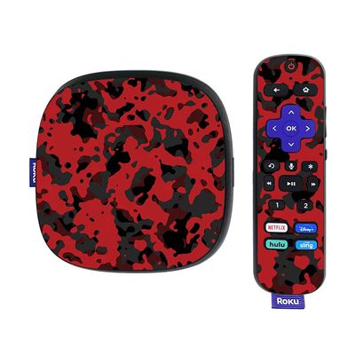MightySkins Skin Compatible with Roku Ultra HDR 4K Streaming Media Player (2020) - Red Modern Camo | Protective, Durable, and Unique Vinyl Decal wrap Cover | Easy to Apply | Made in The USA