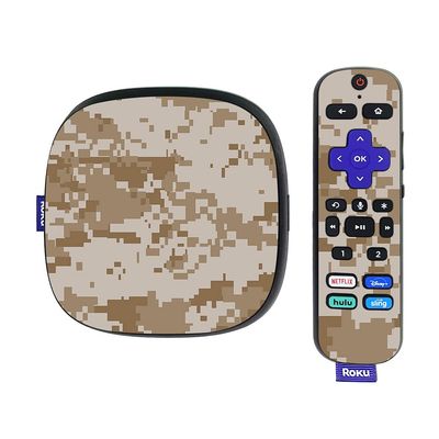 MightySkins Skin Compatible with Roku Ultra HDR 4K Streaming Media Player (2020) - Desert Camo | Protective, Durable, and Unique Vinyl Decal wrap Cover | Easy to Apply | Made in The USA
