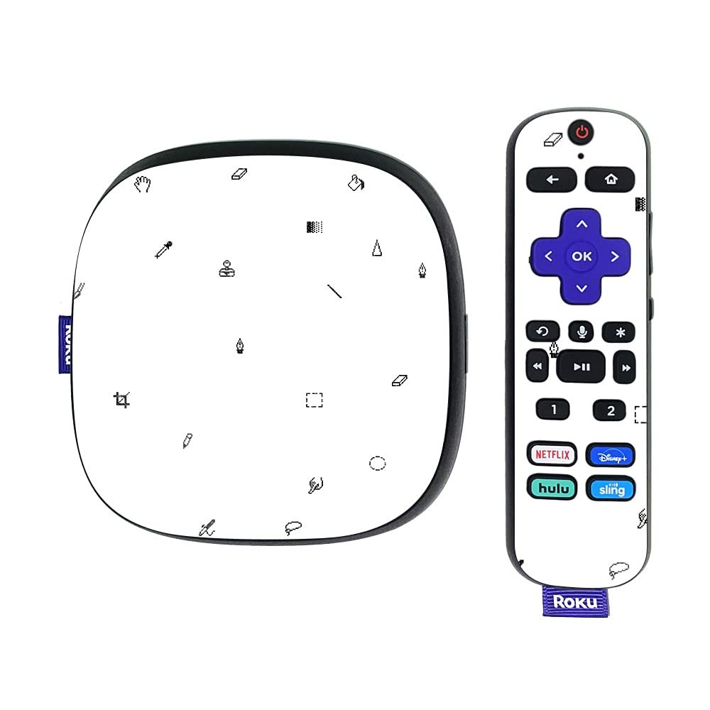 MightySkins Glossy Glitter Skin Compatible with Roku Ultra HDR 4K Streaming Media Player (2020) - Pixel Pattern | Protective, Durable High-Gloss Glitter Finish | Easy to Apply | Made in The USA