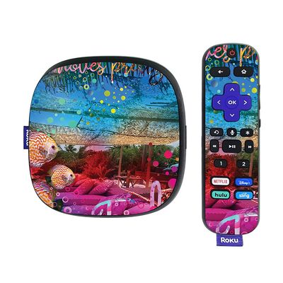 MightySkins Skin Compatible with Roku Ultra HDR 4K Streaming Media Player (2020) - Tropical Resort | Protective, Durable, and Unique Vinyl Decal wrap Cover | Easy to Apply | Made in The USA